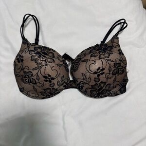Elegant Black Lace Push Up Bra